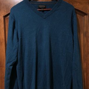 Banana Republic Heather Blue V Neck Sweater Large